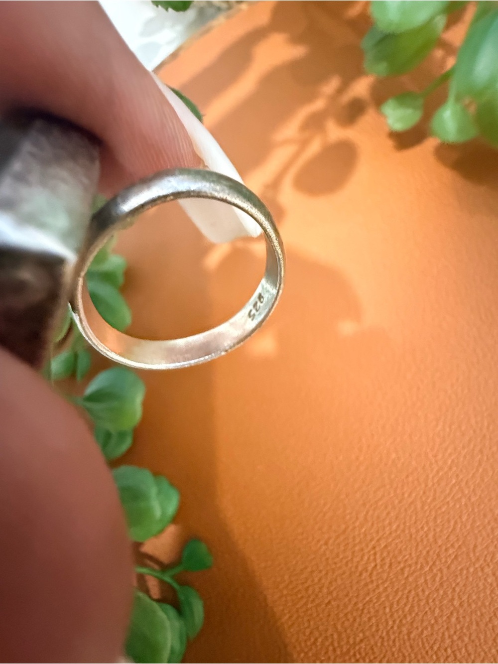 Green Labradorite Sterling Silver Rectangle Ring - Unbranded View 5